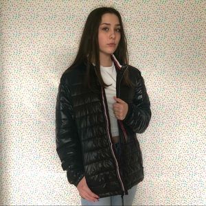 tommy jeans two tone sherpa padded jacket